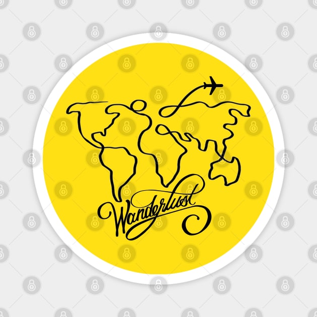 Wanderlust Magnet by TheBadgersBoutique